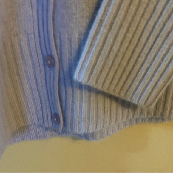 La Redoute Soft wool angora lavender cardigan. - Picture 4 of 9